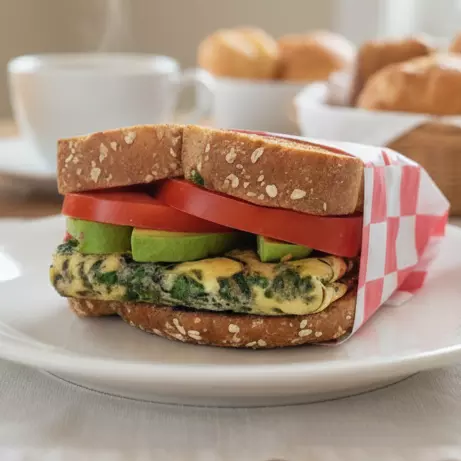 Sandwich Omelette Espinacas