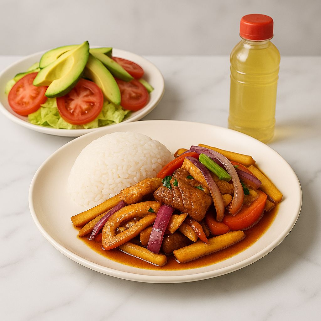 Lomo Saltado + Ensalada de Palta + Refresco