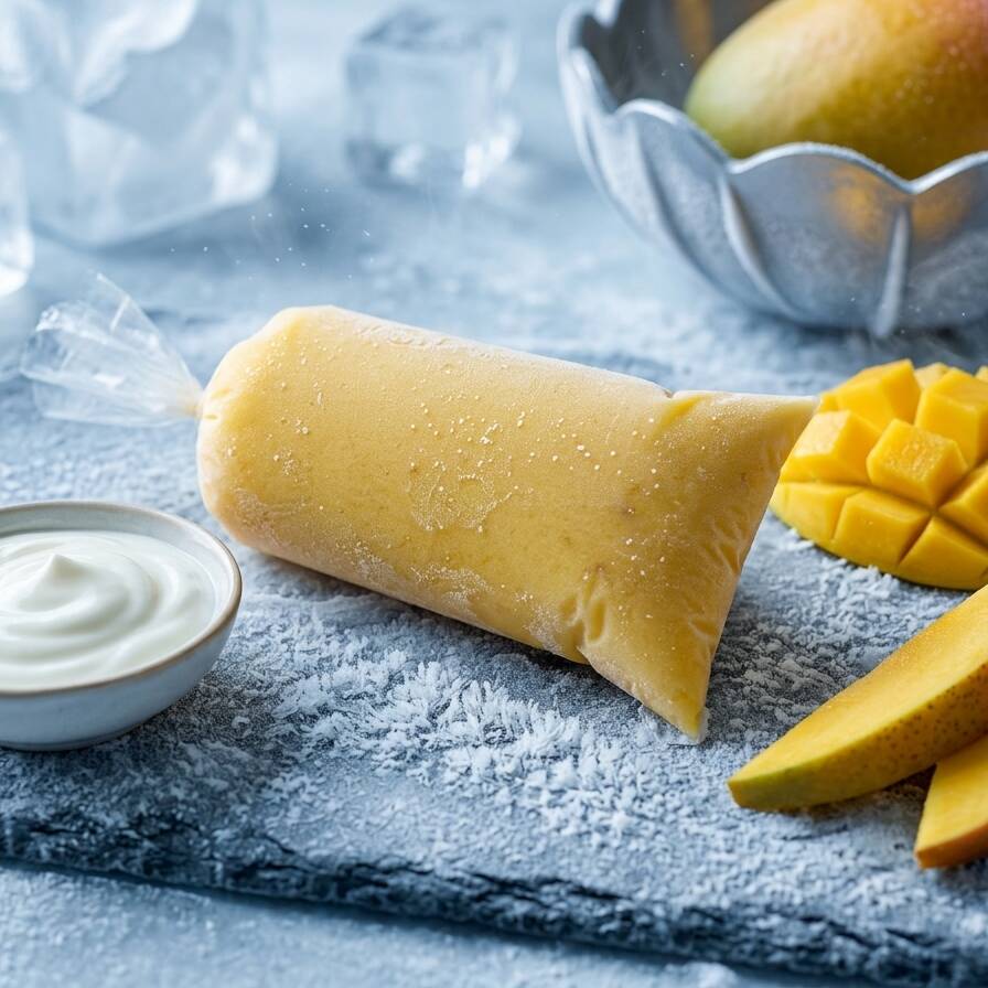 Paleta de Yogurt con Mango