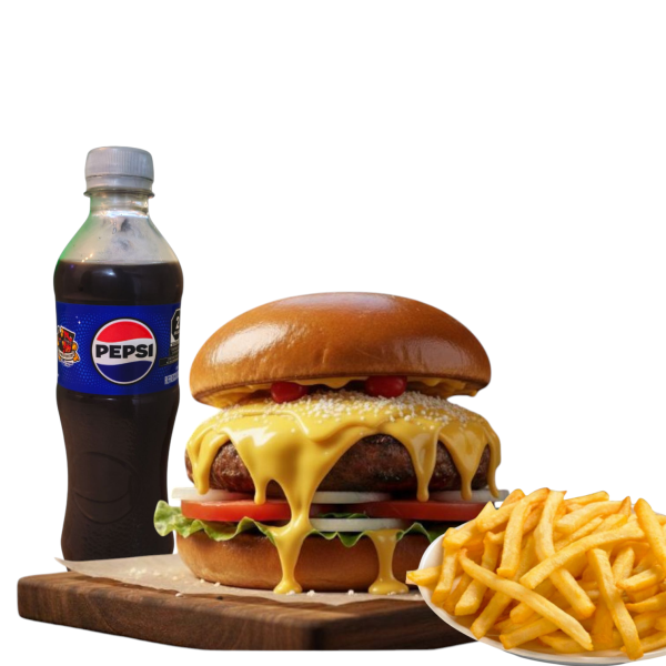 Combo Hamburguesa 3 Quesos