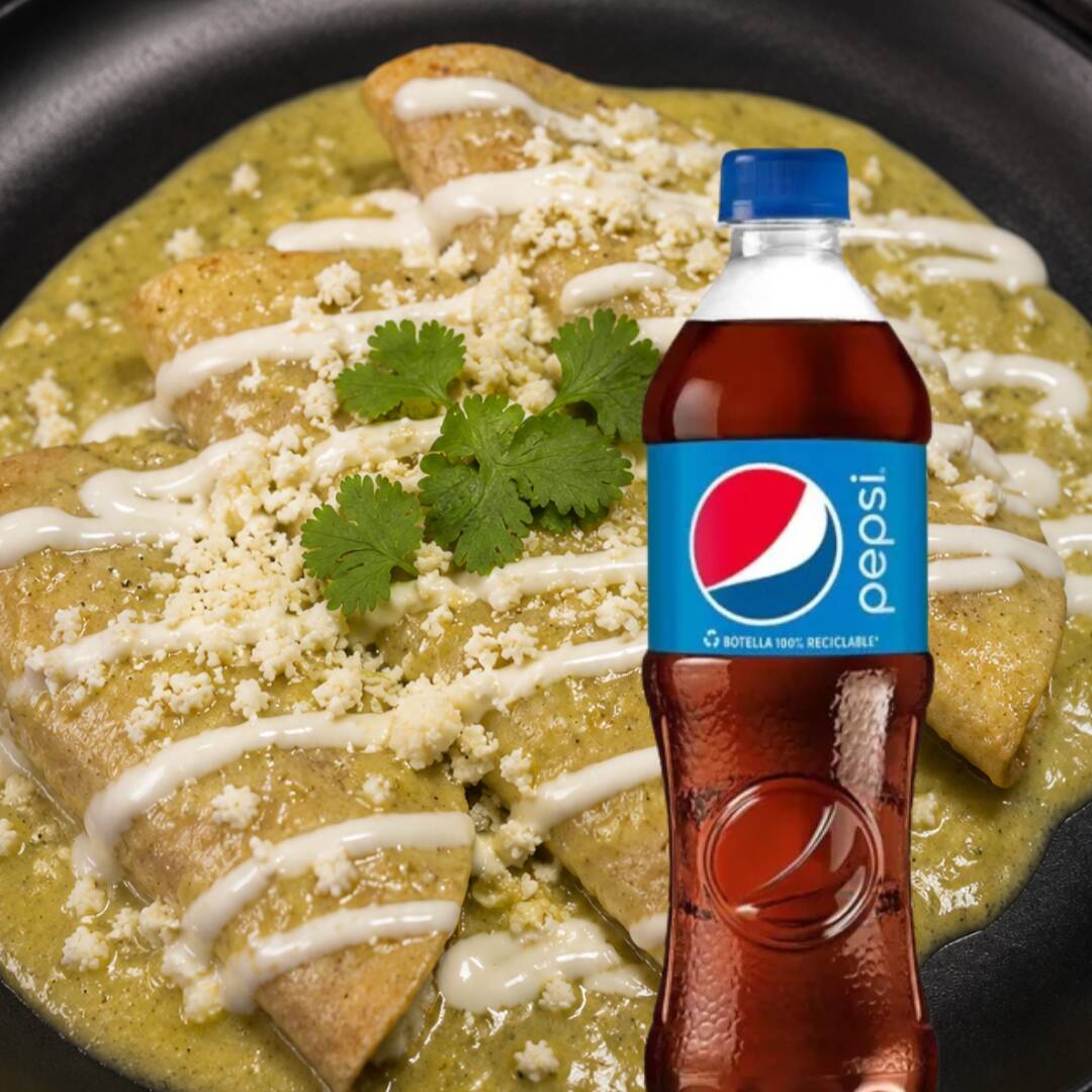 Enchiladas Verdes + Refresco