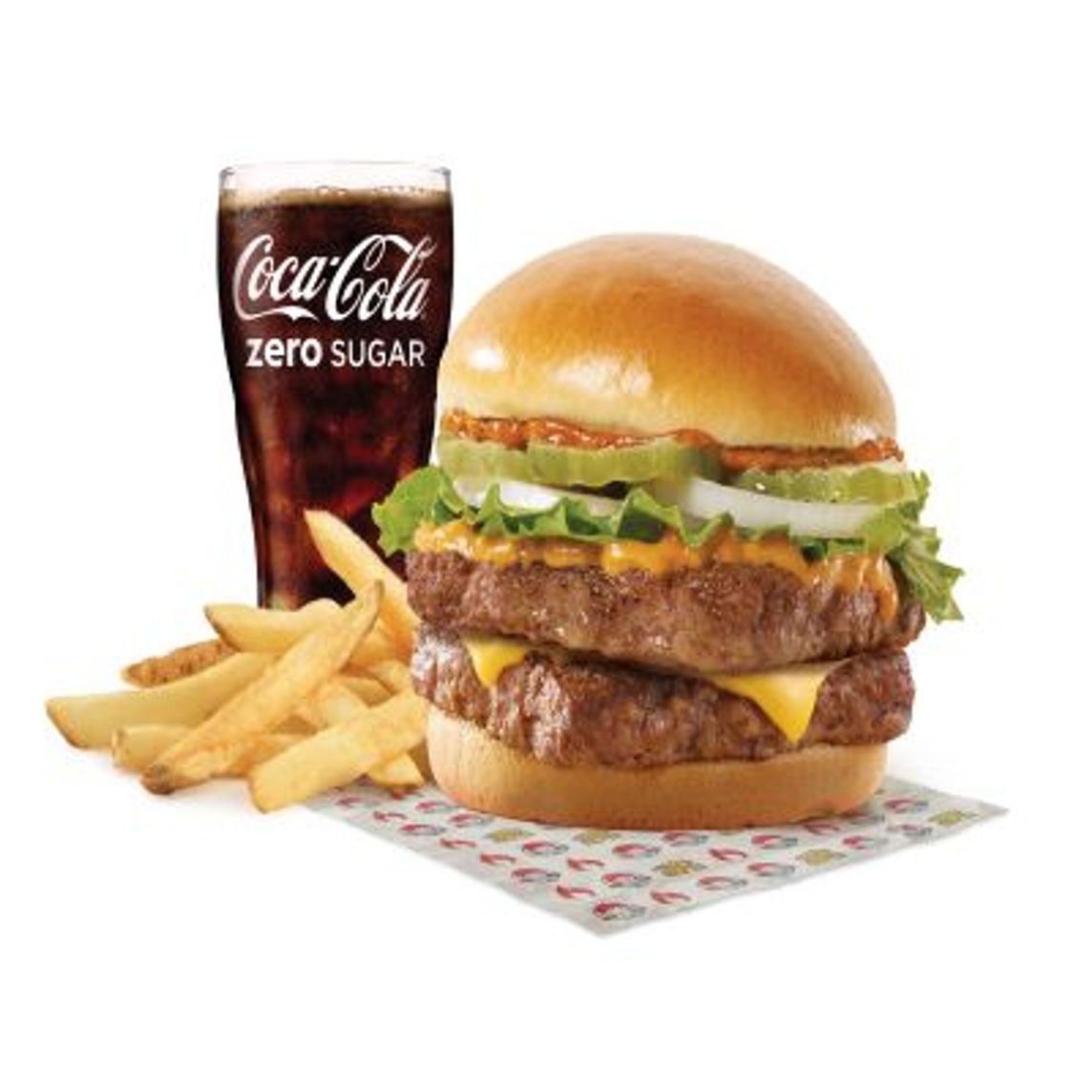 Combo Double Spicy Cheddar Cheeseburger