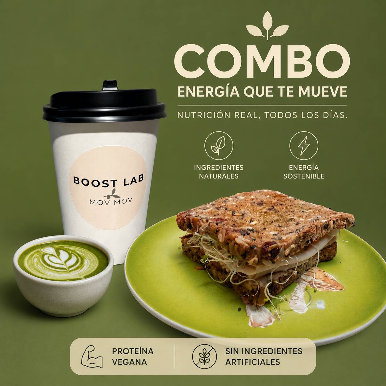 Protein Matcha | House Sandwich + Protein Matcha L