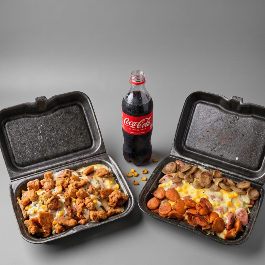 Salchipapa Pollo Estelar + Salchipapa Trio Cosmico