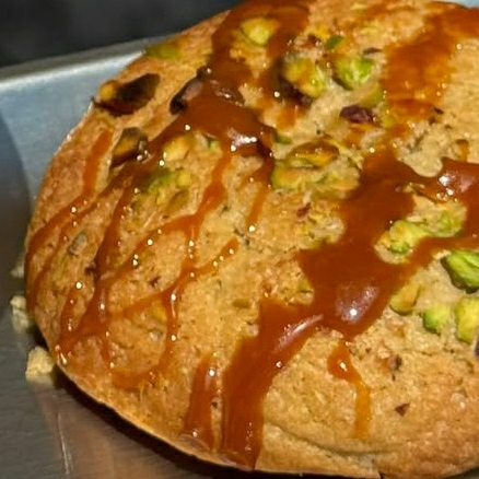 Galleta pistache y caramelo