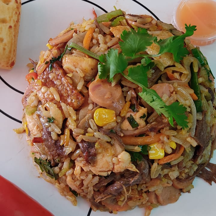 Arroz Ropa Vieja Con Chicharron