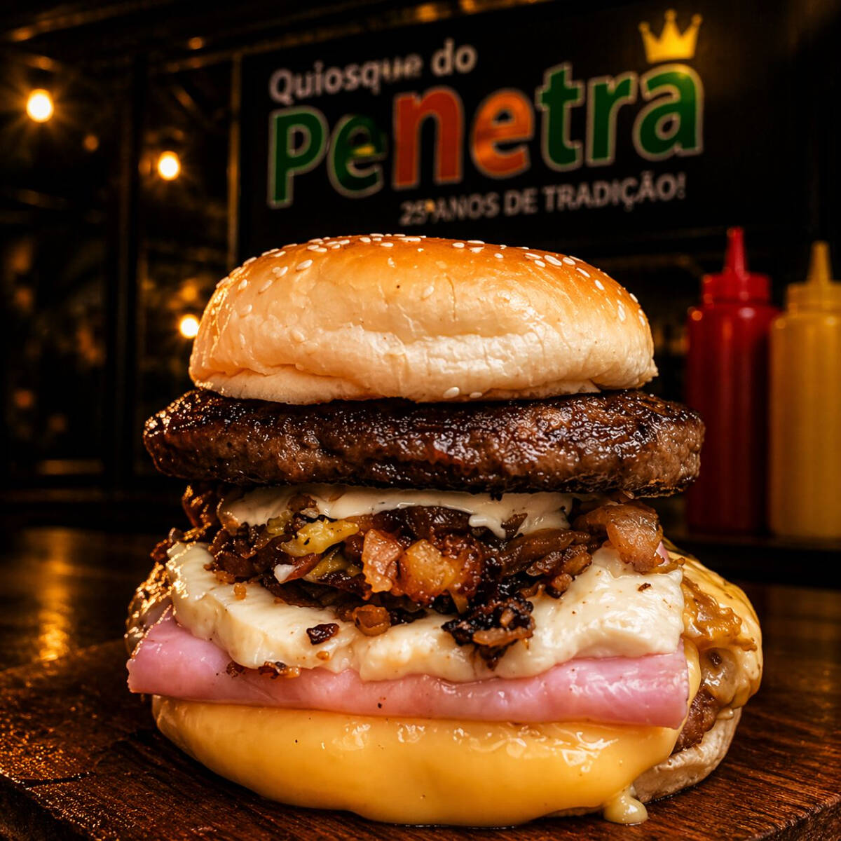 PÃO, QUEIJO, PRESUNTO, OVO E BACON