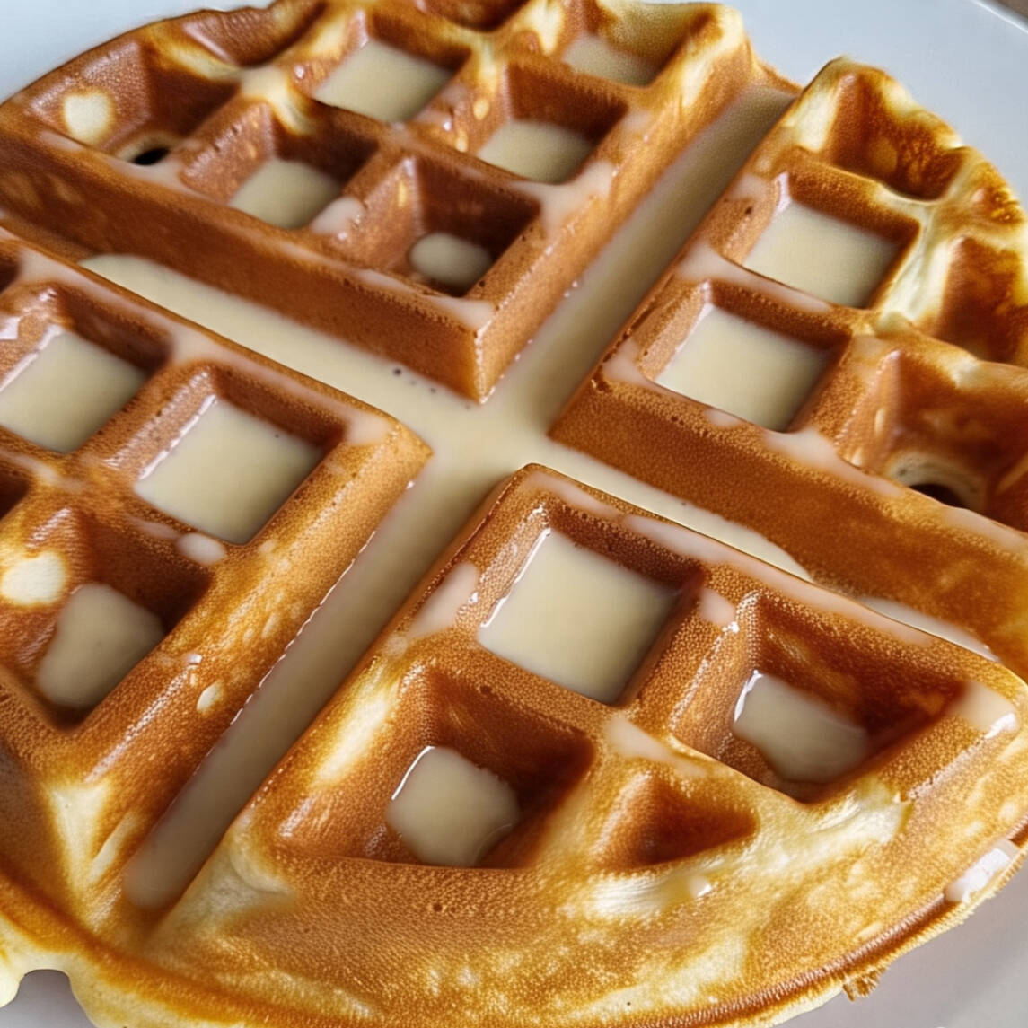 Dos Waffles Chicos Lechera