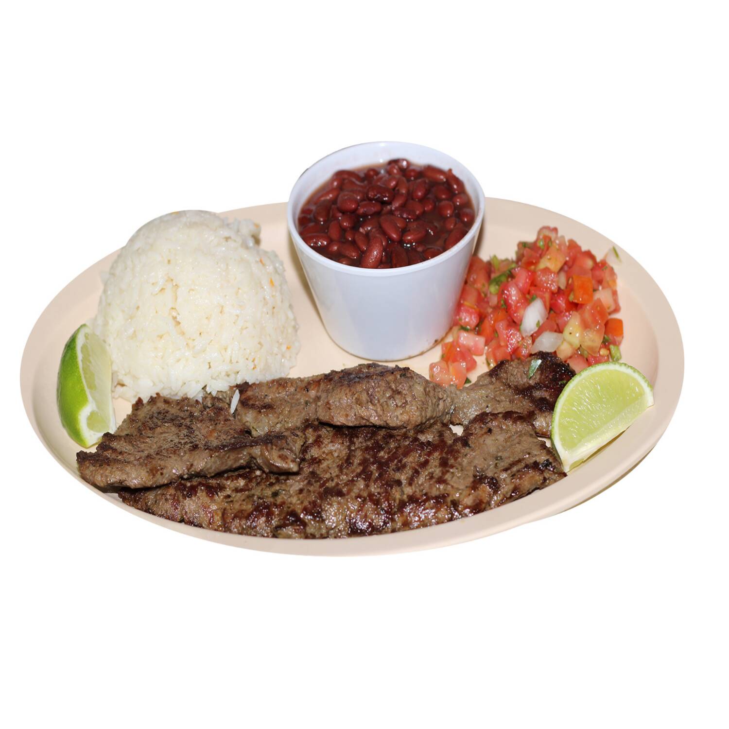Comida Bistec de Cerdo Asado.