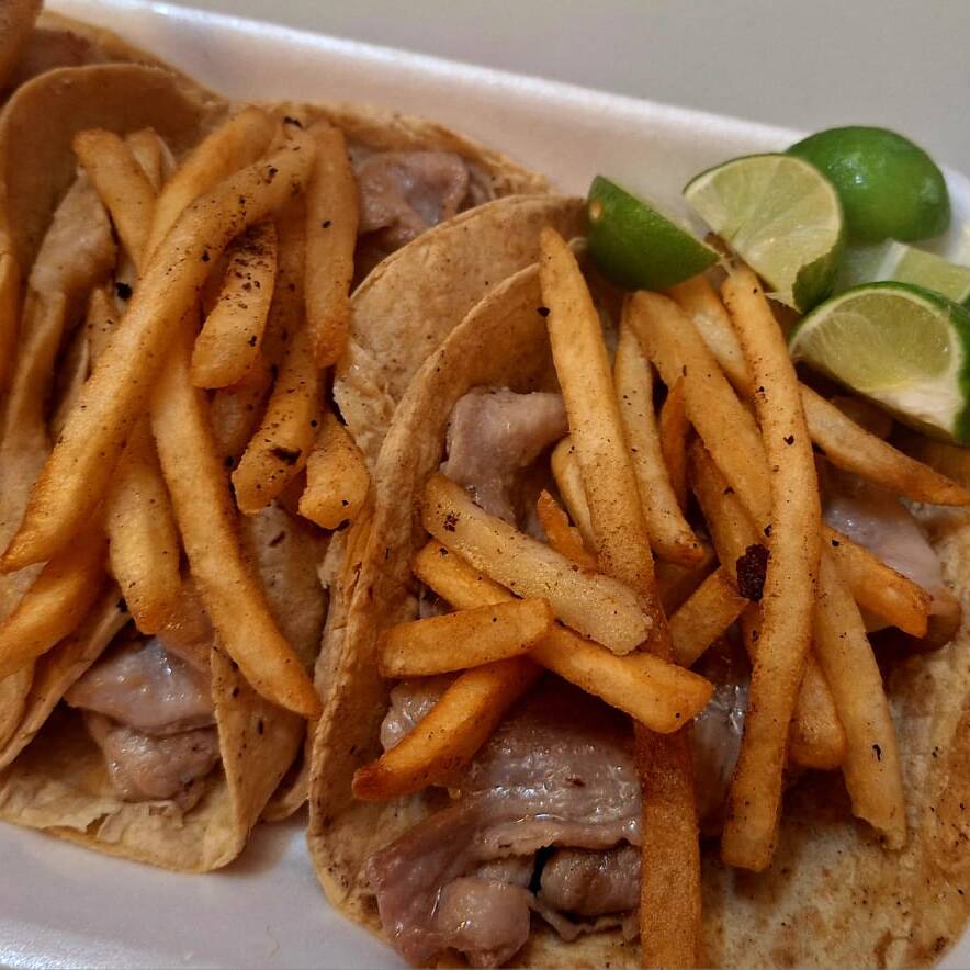 Tacos de Bistec con Papas a la Francesa