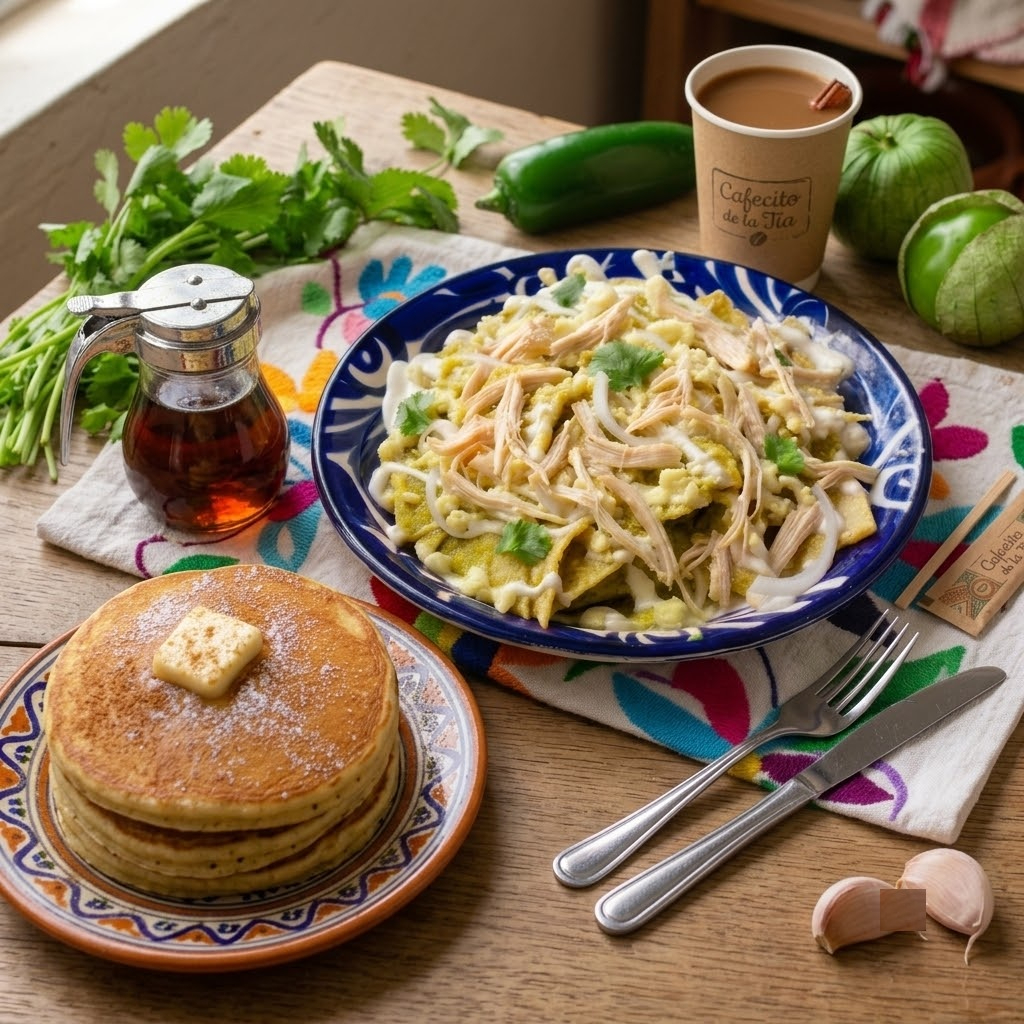 Supercombo, Chilaquiles, Hotcakes y Café