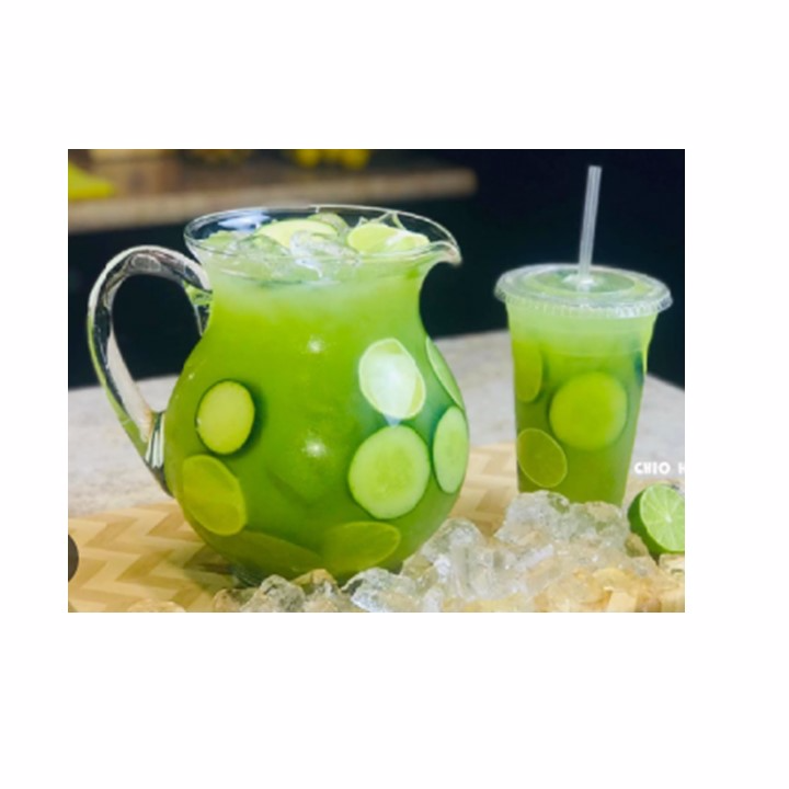 Agua de Pipino con Limón. 1 Litro