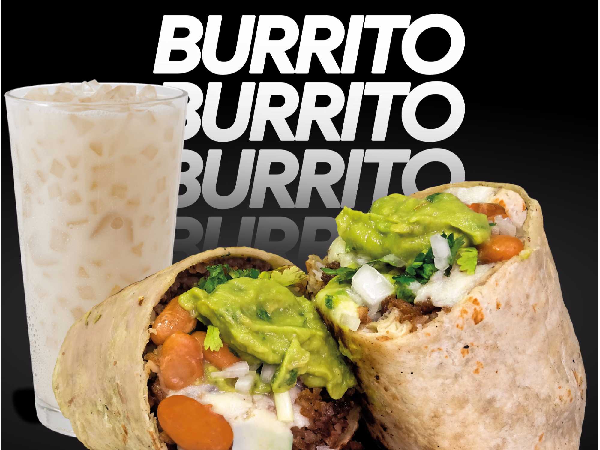 1 Burrito 350g y 1 Bebida 500ml
