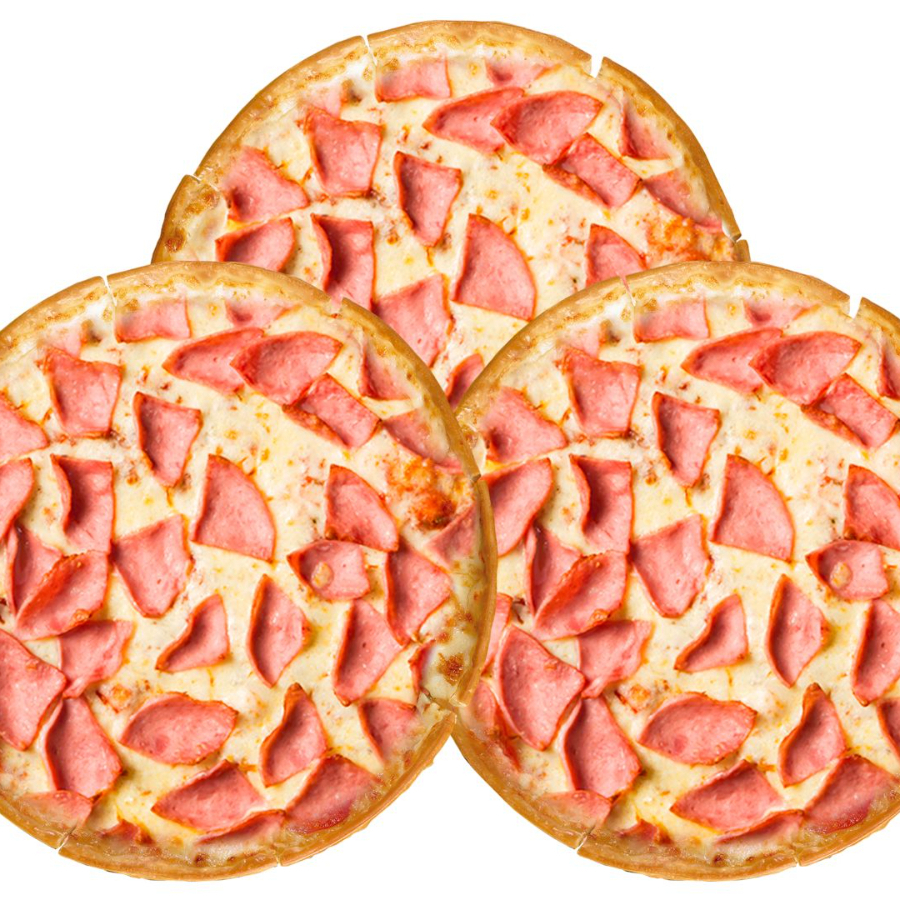 3 Pizzas Gran Hut Jamón por 8,000