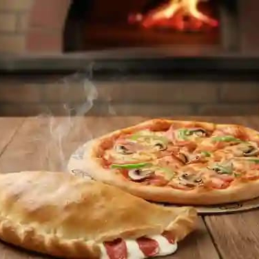 Combo Pareja Pizza&calzone, 2bebidas(individuales)