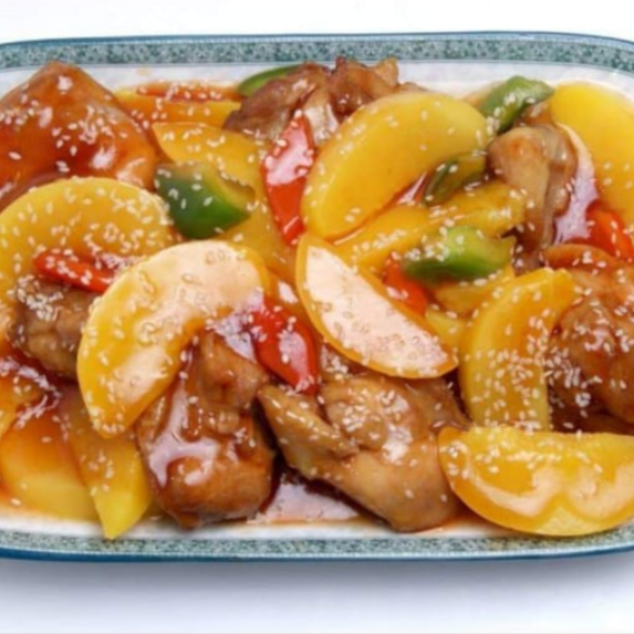 Durazno con Pollo en Trozos