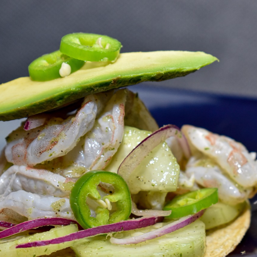 Tostada de Aguachile Verde