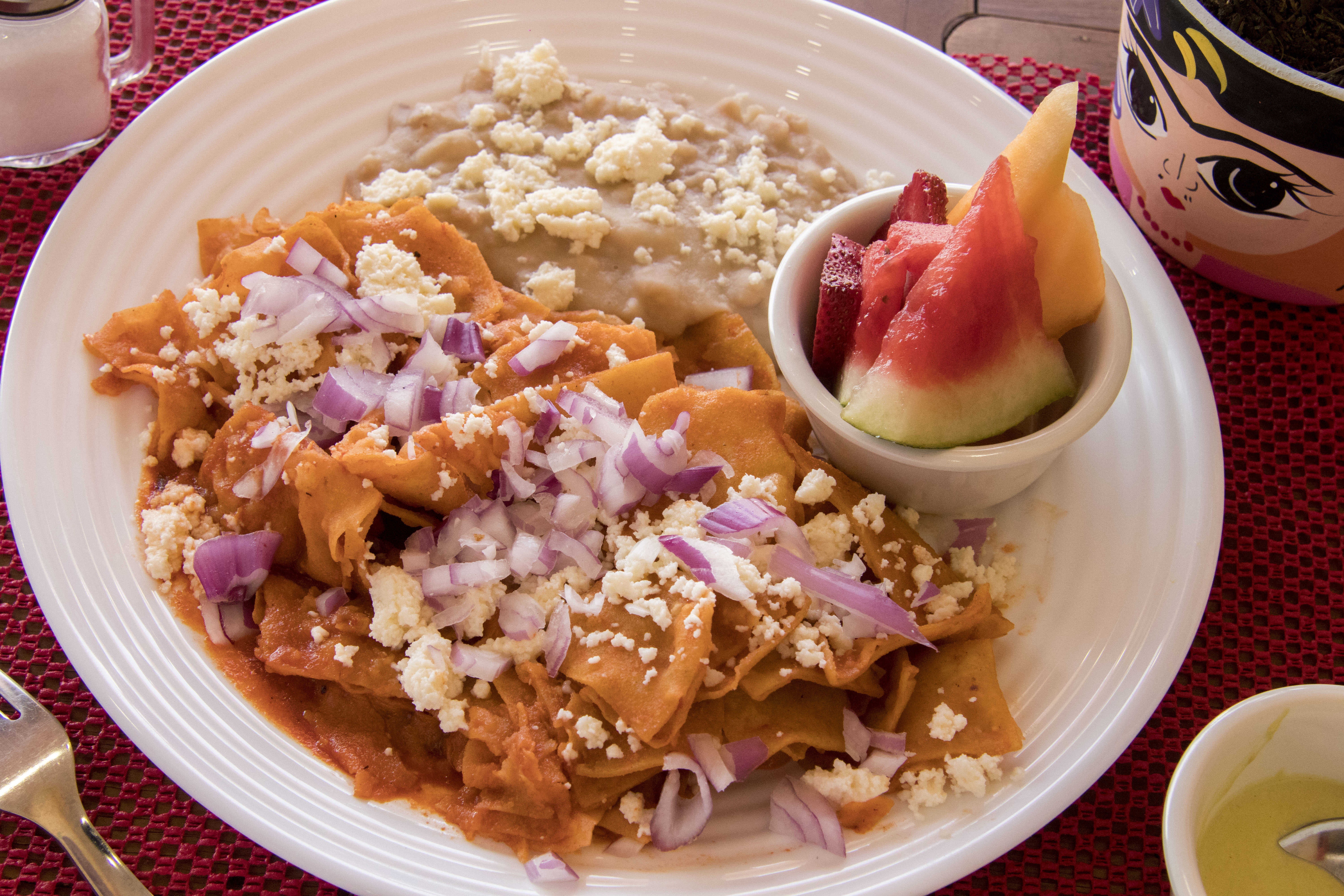 Chilaquiles Tradicionales +Refresco