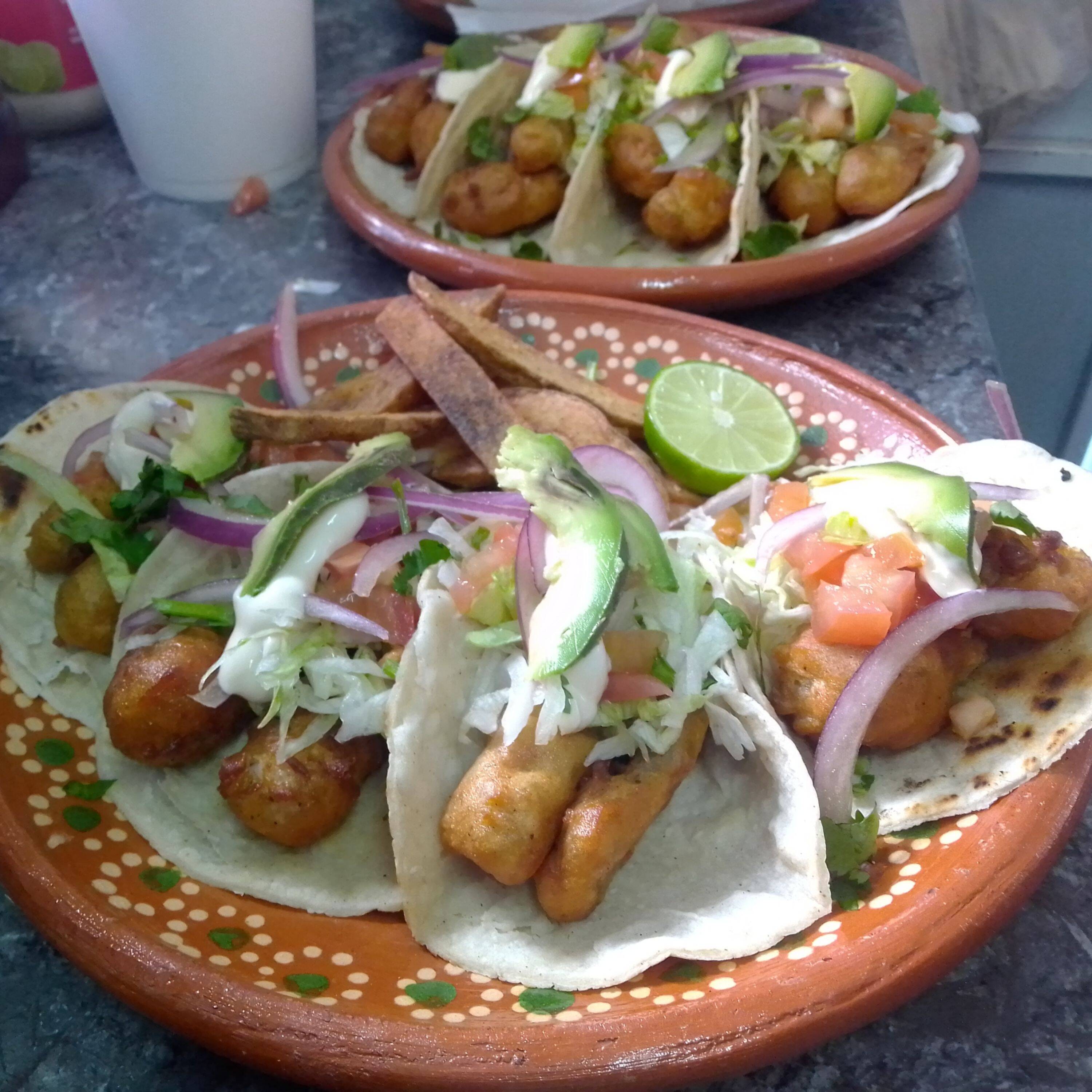 Tacos Capeados Mixto (2 de Camarón y 2 Pescado)