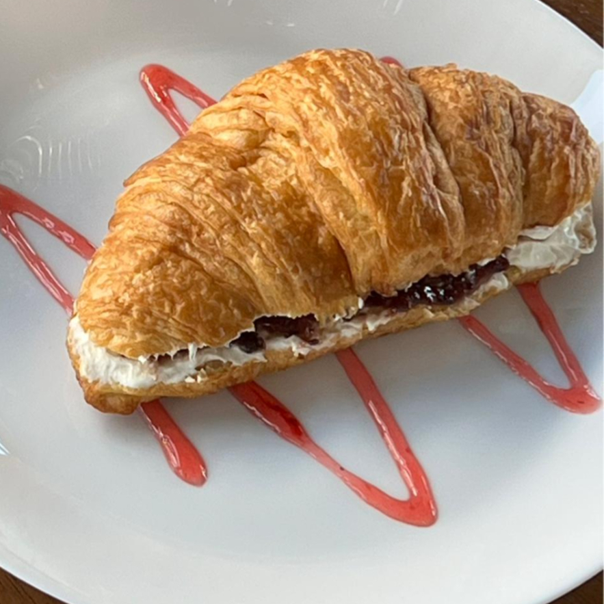 Bagel o Croissant Queso Crema y Mermelada