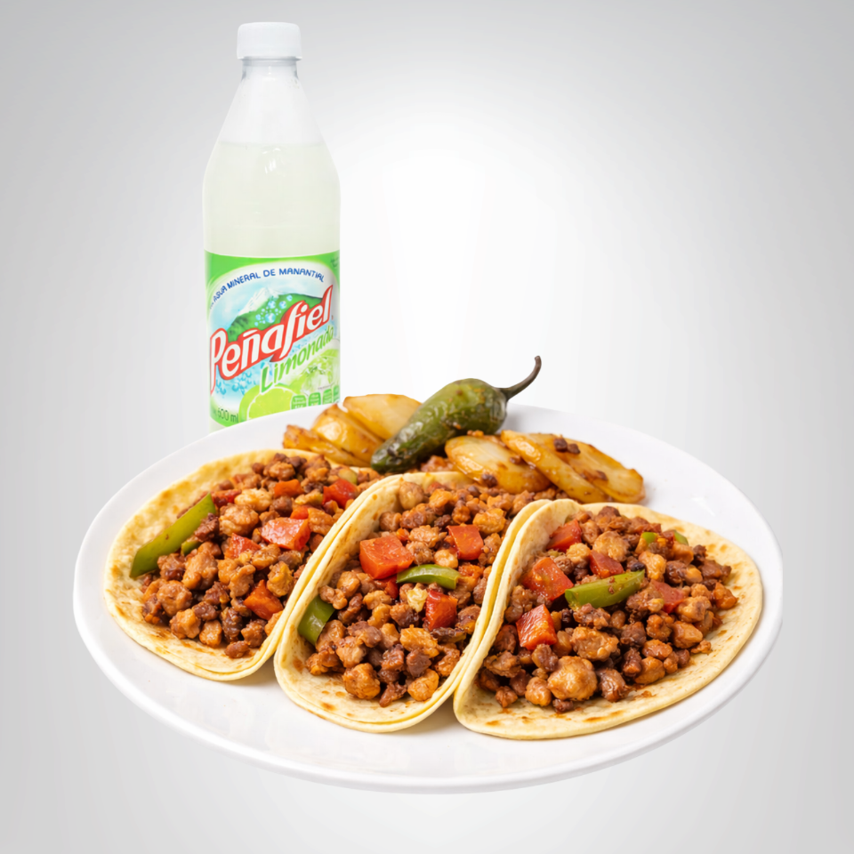 Combo 3 Tacos a Elegir + Refresco