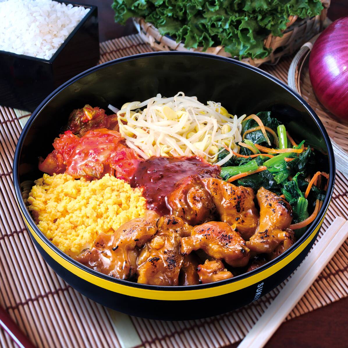 Bibimbap Teriyaki de Pollo