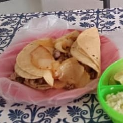 2 Tacos de Tripa+ Agua de Jamaica 500 ml