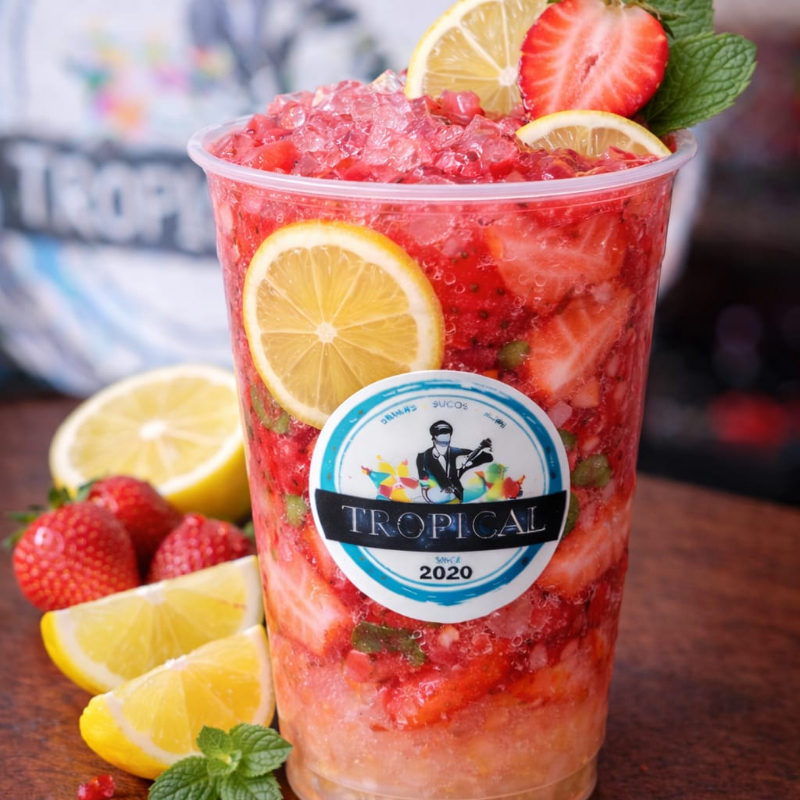 limão siciliano e morango