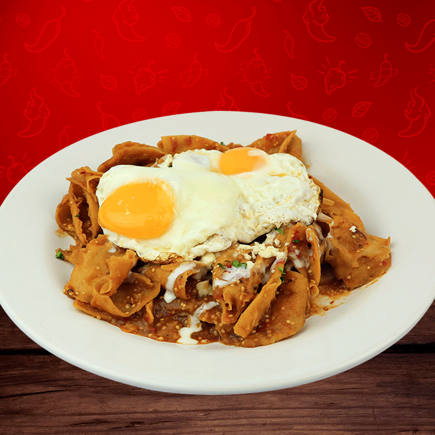 Huevos Estrellados en Chilaquiles C
