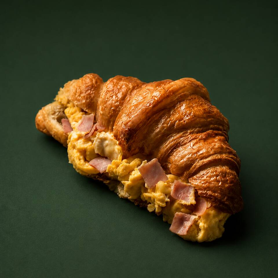 CROISSANT CON HUEVO + AGUA DEL DIA