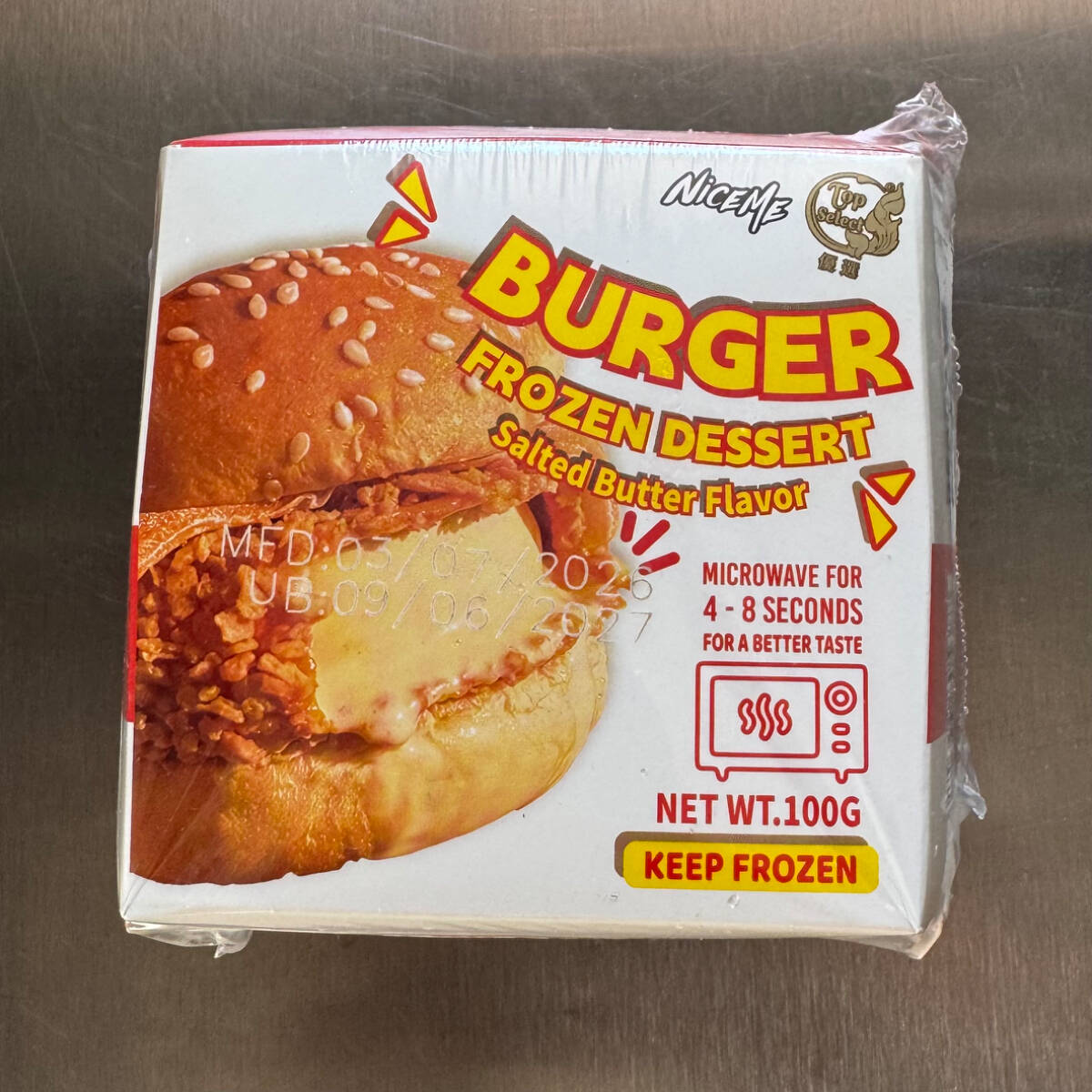 Helado En Forma de Hamburguesa