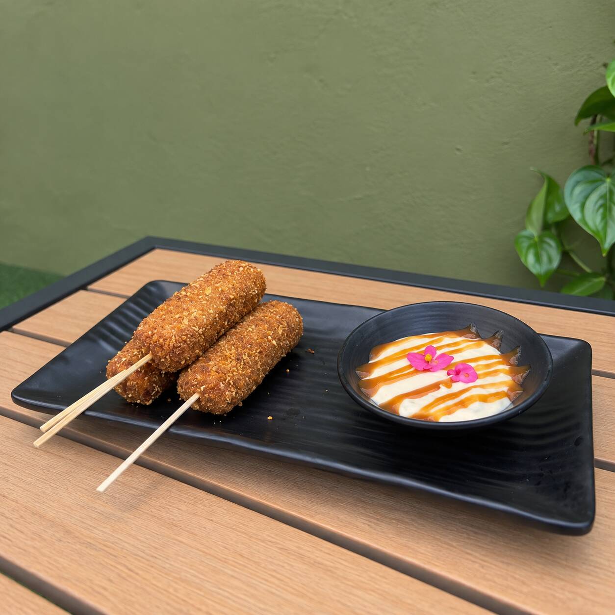 Kushiages de Cangrejo con Queso Crema