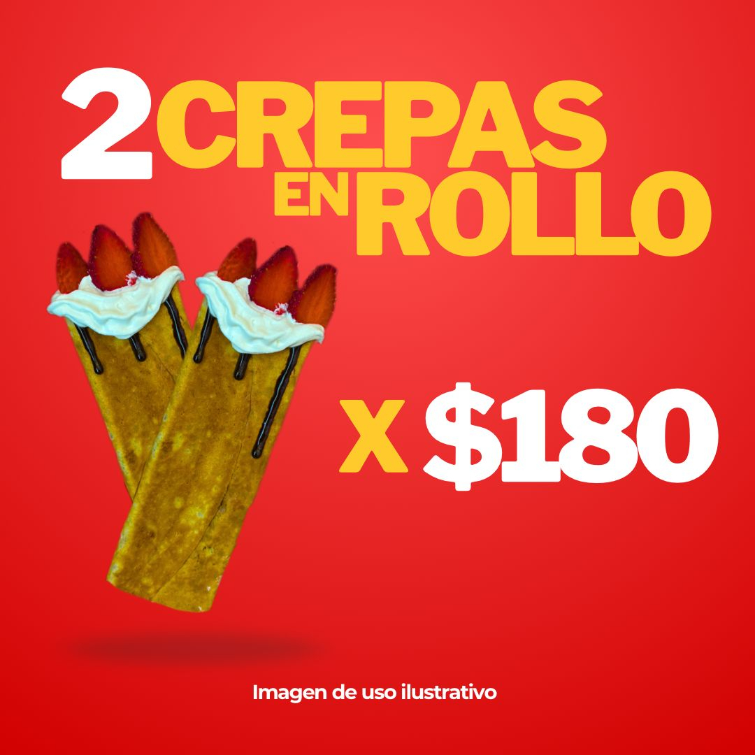 2 Crepas En Rollo X $180