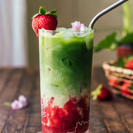Iced Strawberry Matcha
