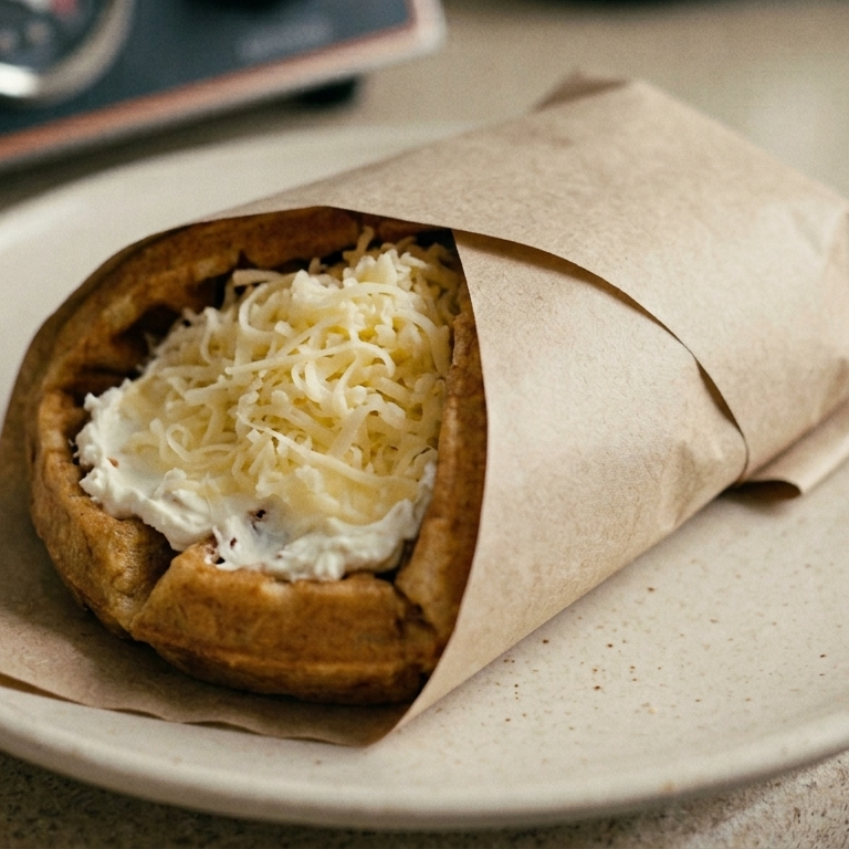 Waffle Queso de Bola con Filadelfia