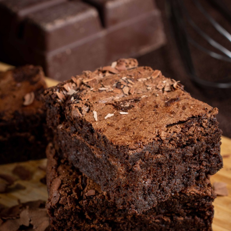 Brownie tradicional sem recheio.