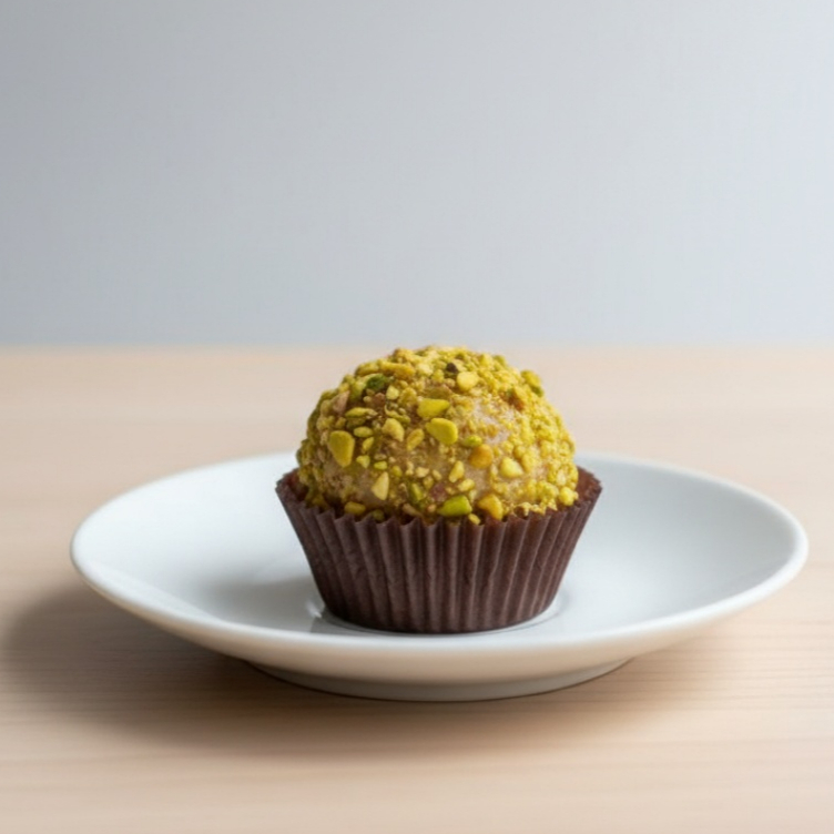 Delicie-se com nosso Brigadeiro de Pistache, uma requintada versão do doce tradicional brasileiro. Este luxuoso doce é finalizado com pedacinhos de pistache crocantes e ricos em sabor. A combinação perfeita do brigadeiro cremoso com a textura única do pistache proporciona uma experiência gastronômica realmente inesquecível. Um prazer irresistível para os amantes de doces e de sabores refinados.