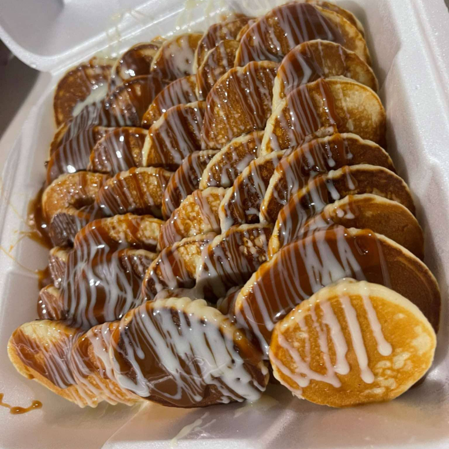 Minis Hot Cakes con Lechera y Cajeta 40 Pzs