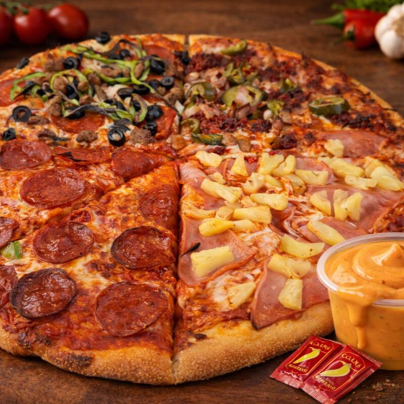 MEDIANA DE 12" CON 8 REBANADAS