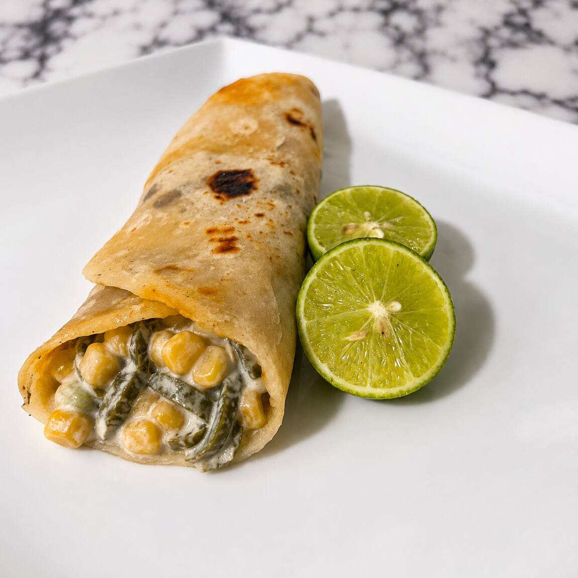 Taco De Rajas con Crema