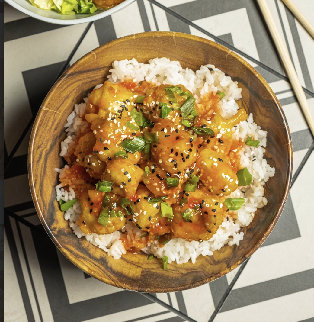 Popcorn Chicken Poke Bowl