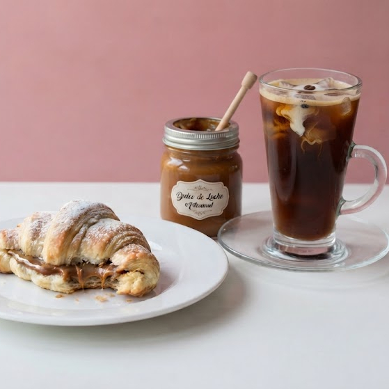 Cuernito de Cajeta + Nescafé Ice