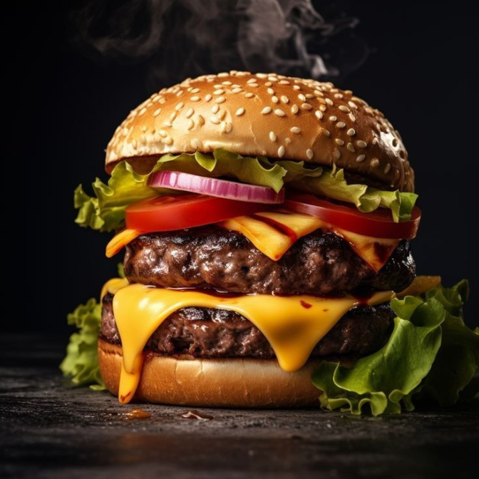 HAMBURGUESA 2 CARNES + PAPAS Y GASEOSA