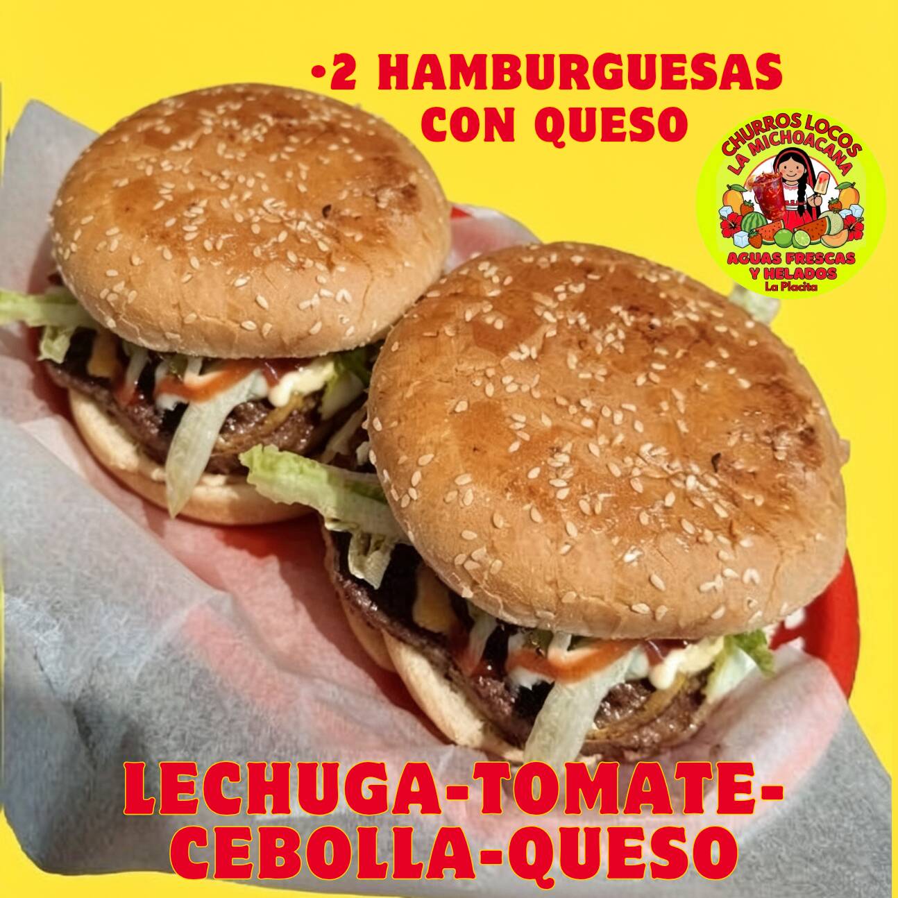2 Hamburguesas Clásicas con Queso