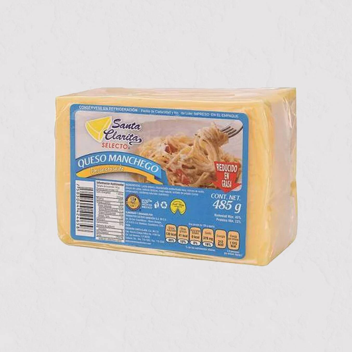 Queso Santa Clara Deslactosado 485g