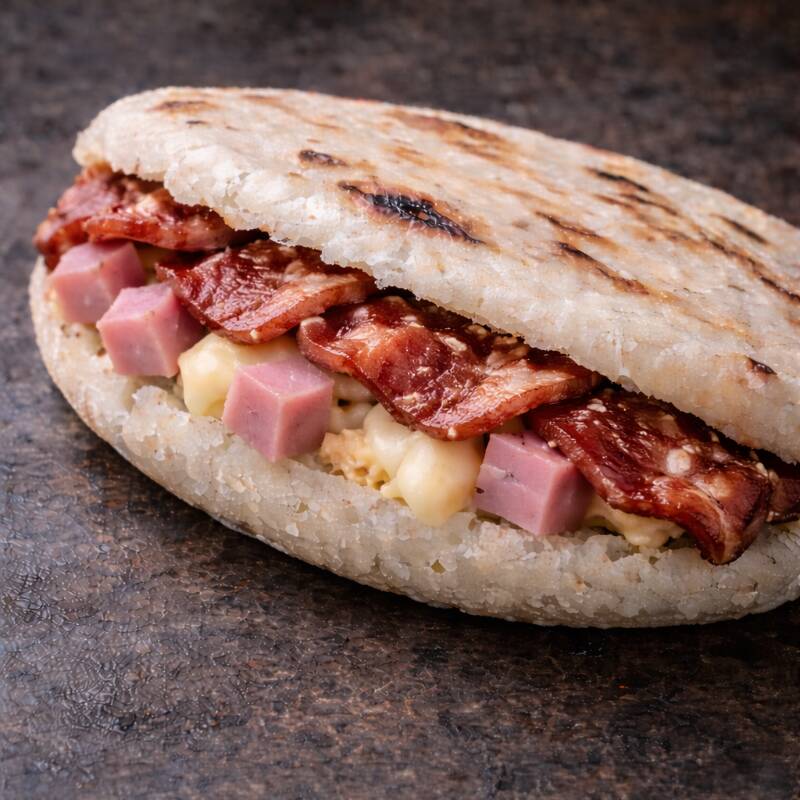 Jamon + Queso + Tocineta