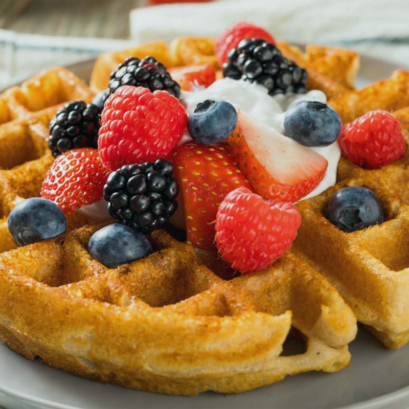 Waffle frutos rojos!
