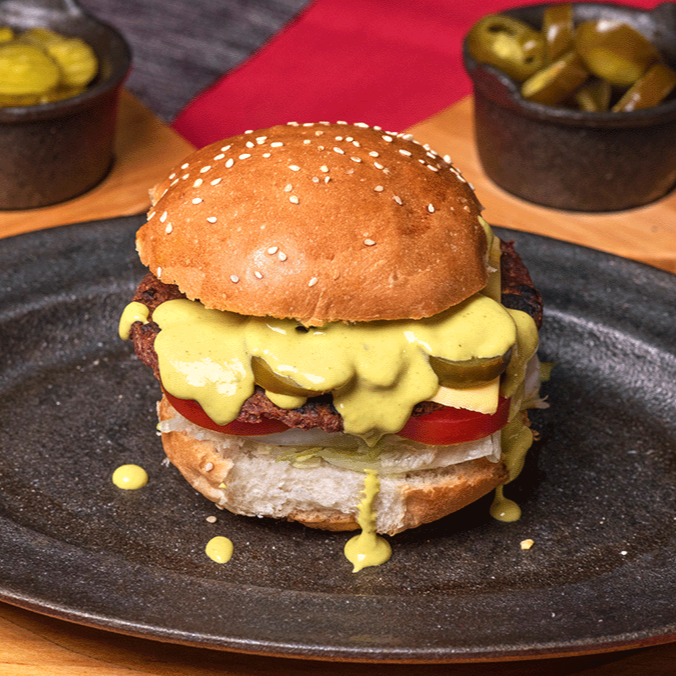 Hamburguesa con Salsa de Guacamole