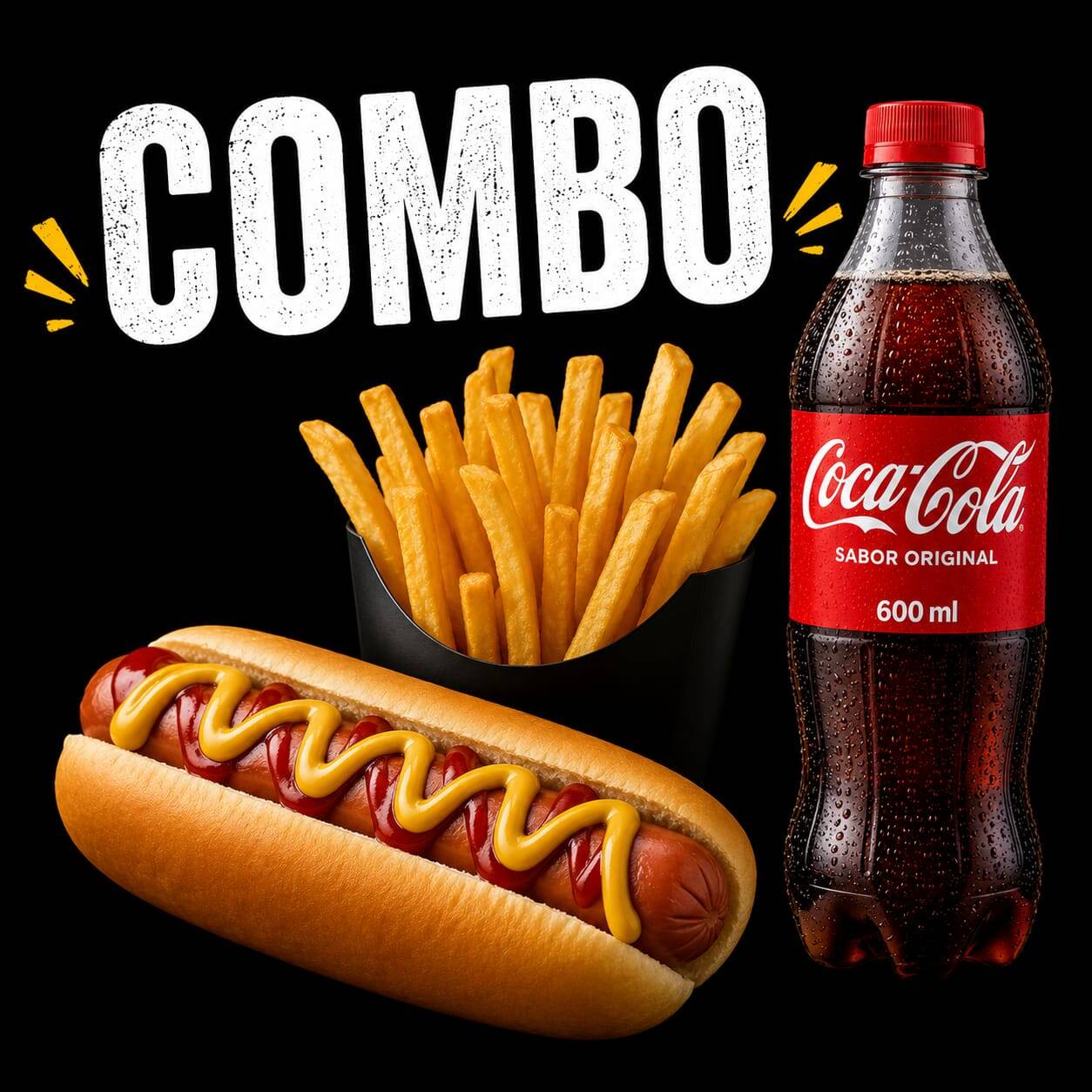 Combo Hotdog+ Papas a la Francesa+ Bebida