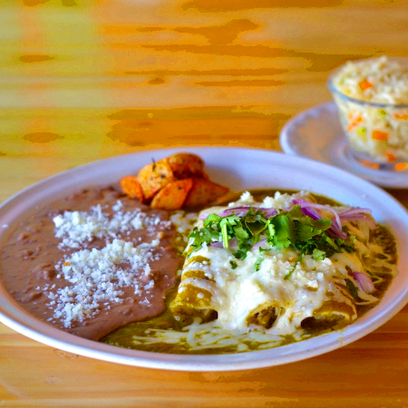 Enchiladas Suizas con Pollo